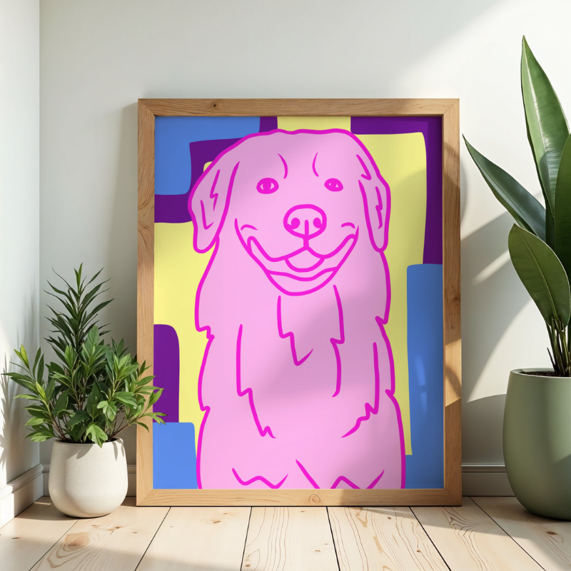 Digital Vivid Custom Pet Portrait