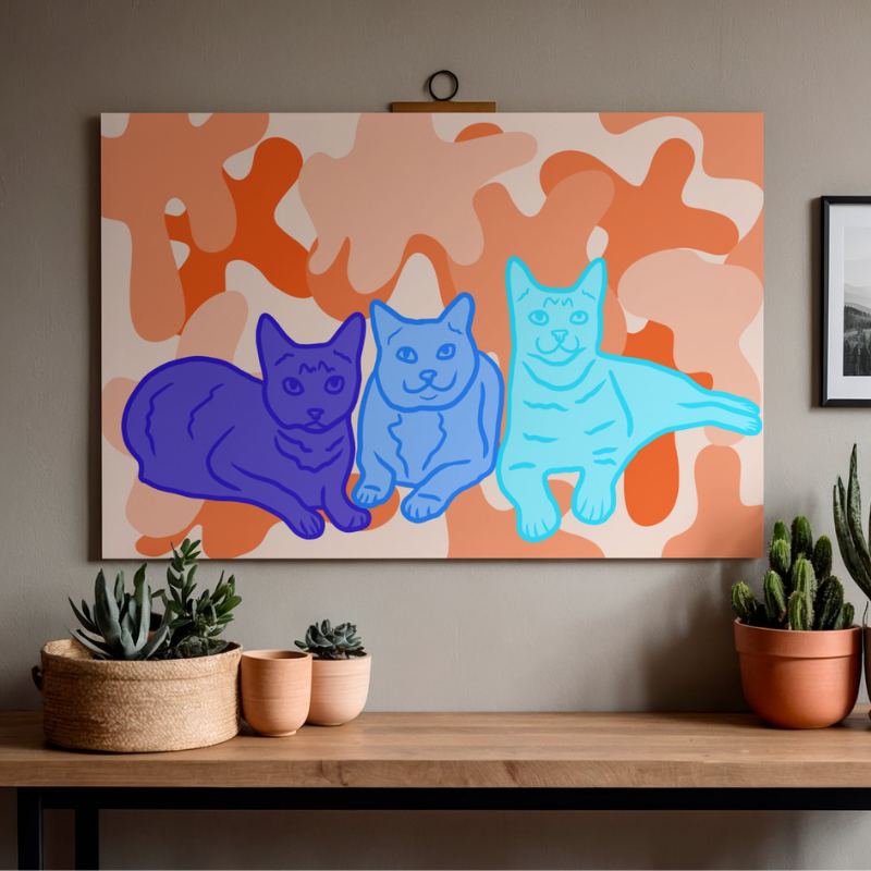 Digital Vivid Custom Pet Portrait